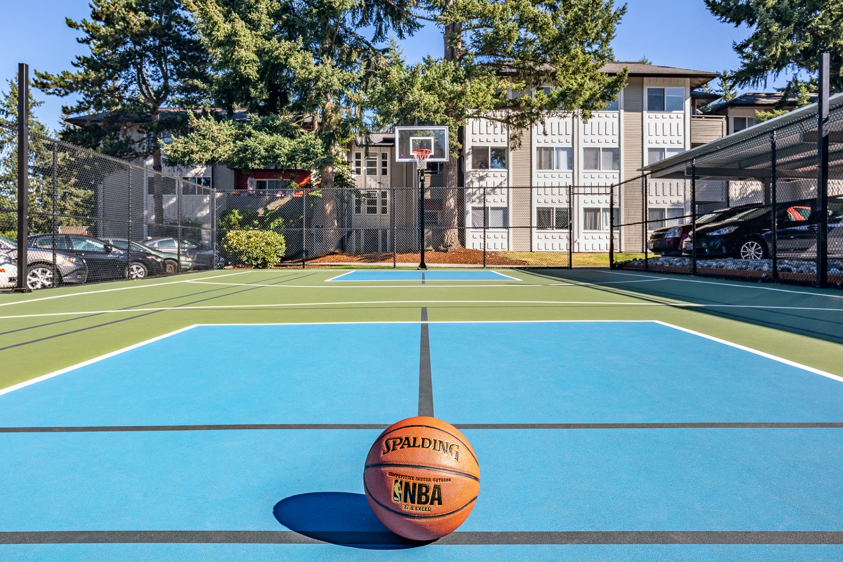 Outdoor Basketball Court at Central Park East, Bellevue Washington